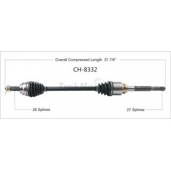 2014 Jeep Compass CV Axle Shaft Front Right TrakMotive CH8332 image 1 of 3
