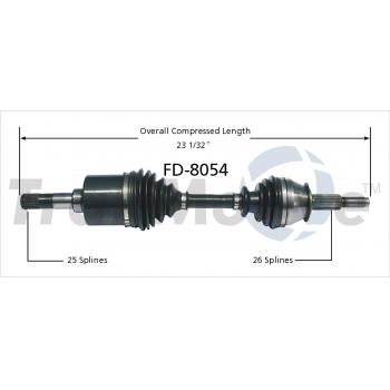 1994 Mercury Topaz CV Axle Shaft Front Left TrakMotive FD8054 image 1 of 3