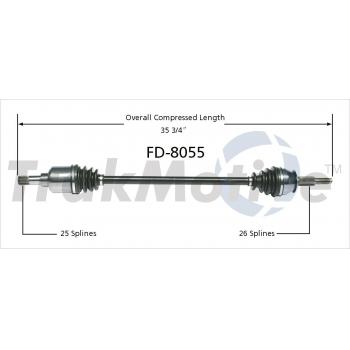 1994 Mercury Topaz CV Axle Shaft Front Right TrakMotive FD8055 image 1 of 3