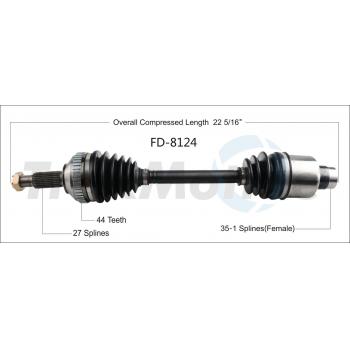 1999 Mercury Cougar CV Axle Shaft Front Right TrakMotive FD8124 image 1 of 3