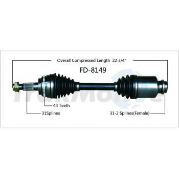 2013 Ford Edge CV Axle Shaft Front Right TrakMotive FD8149 image 1 of 3