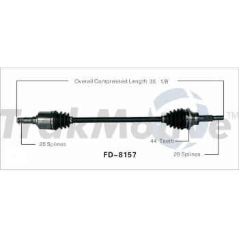 2008 Ford Edge CV Axle Shaft Rear Right TrakMotive FD8157 image 1 of 3