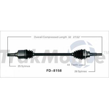 2008 Ford Edge CV Axle Shaft Rear Left TrakMotive FD8158 image 1 of 3