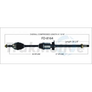 2014 Ford Taurus CV Axle Shaft