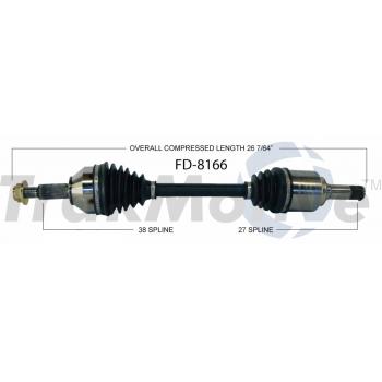 2013 Lincoln MKS CV Axle Shaft