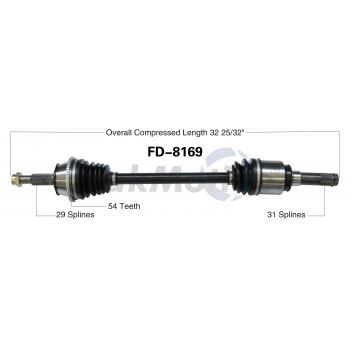 2002 Mercury Mountaineer CV Axle Shaft Rear Right TrakMotive FD8169 image 1 of 3