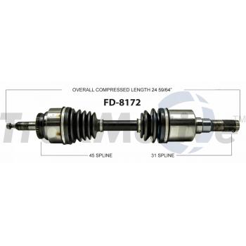2013 Ford F-150 CV Axle Shaft Front Left TrakMotive FD8172 image 1 of 3