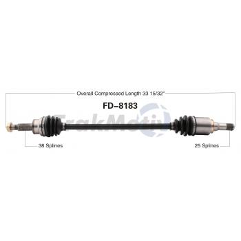 2014 Ford Taurus CV Axle Shaft Rear Left TrakMotive FD8183 image 1 of 3