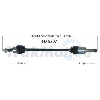2014 Lincoln MKT CV Axle Shaft Rear Right TrakMotive FD8207 image 1 of 3