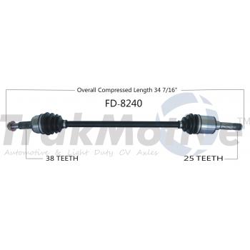 2013 Ford Edge CV Axle Shaft Rear Right TrakMotive FD8240 image 1 of 3