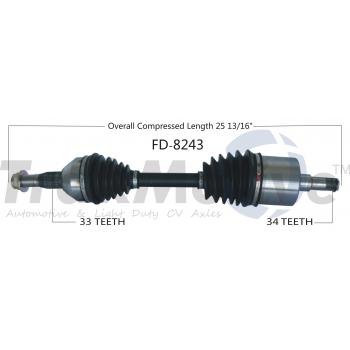 2014 Ford Taurus CV Axle Shaft Front Left TrakMotive FD8243 image 1 of 3