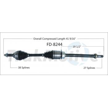 2014 Ford Taurus CV Axle Shaft Front Right TrakMotive FD8244 image 1 of 3