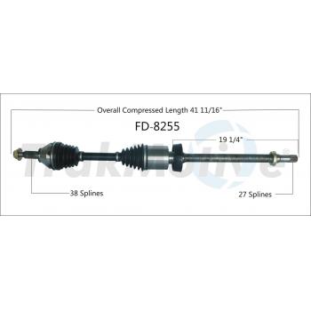 2014 Lincoln MKT CV Axle Shaft Front Right TrakMotive FD8255 image 1 of 3