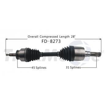 2013 Ford F-150 CV Axle Shaft Front Left TrakMotive FD8273 image 1 of 3