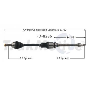 2015 Ford Fiesta CV Axle Shaft