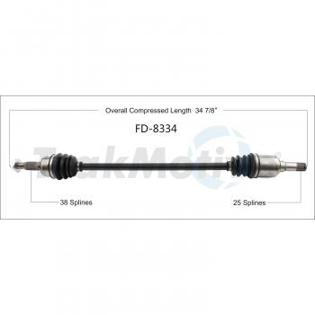 2013 Ford Edge CV Axle Shaft Rear Right TrakMotive FD8334 image 1 of 3