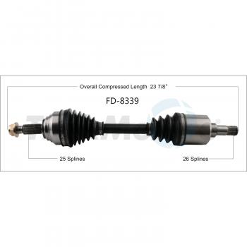 2015 Ford Fiesta CV Axle Shaft Front Left TrakMotive FD8339 image 1 of 3