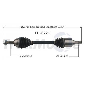 2015 Ford Fiesta CV Axle Shaft Front Left TrakMotive FD8721 image 1 of 3