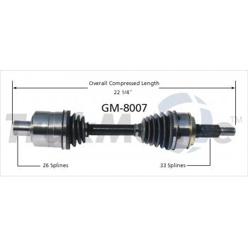 2002 Chevrolet Astro CV Axle Shaft Front Left TrakMotive GM8007 image 1 of 3