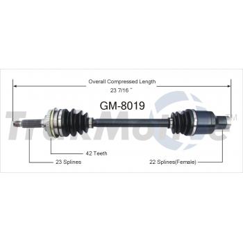1999 Suzuki Swift CV Axle Shaft Front Right TrakMotive GM8019 image 1 of 3
