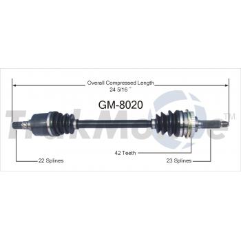 1999 Suzuki Swift CV Axle Shaft Front Left TrakMotive GM8020 image 1 of 3