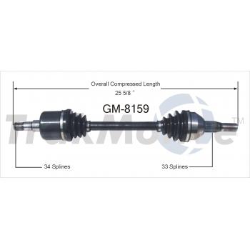 2006 Buick Rendezvous CV Axle Shaft Front Right TrakMotive GM8159 image 1 of 3