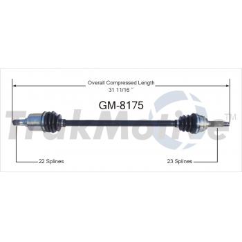1988 Pontiac Firefly CV Axle Shaft Front Right TrakMotive GM8175 image 1 of 3