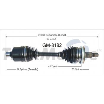 1993 Oldsmobile Cutlass Supreme CV Axle Shaft Front Left TrakMotive GM8182 image 1 of 3