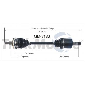 1993 Oldsmobile Cutlass Supreme CV Axle Shaft Front Right TrakMotive GM8183 image 1 of 3