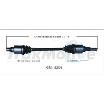 2006 Buick Rendezvous CV Axle Shaft Rear Left TrakMotive GM8208 image 1 of 3