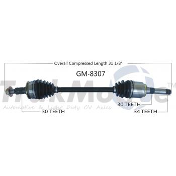 2015 Buick Regal CV Axle Shaft Rear Left TrakMotive GM8307 image 1 of 3