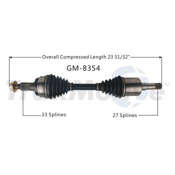 2016 Cadillac XTS CV Axle Shaft Front Left TrakMotive GM8354 image 1 of 3