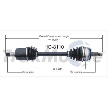 2004 Acura EL CV Axle Shaft Front Right TrakMotive HO8110 image 1 of 3