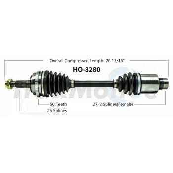 2005 Honda Civic CV Axle Shaft Front Right TrakMotive HO8280 image 1 of 3