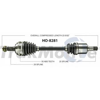 2005 Honda Civic CV Axle Shaft Front Left TrakMotive HO8281 image 1 of 3