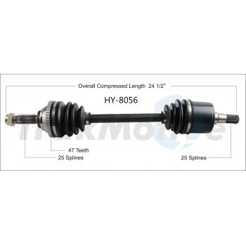 1991 Hyundai Sonata CV Axle Shaft Front Right TrakMotive HY8056 image 1 of 3