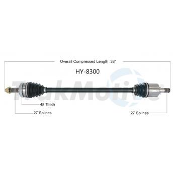 2008 Kia Optima CV Axle Shaft Front Right TrakMotive HY8300 image 1 of 3