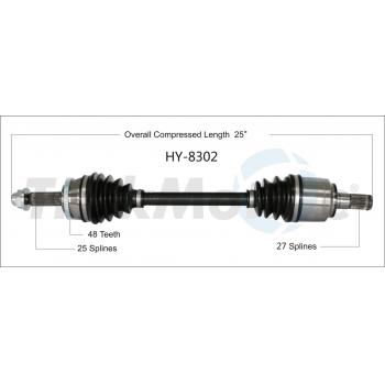 2012 Hyundai Accent CV Axle Shaft Front Left TrakMotive HY8302 image 1 of 3
