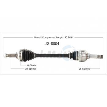 2008 Jaguar S-Type CV Axle Shaft