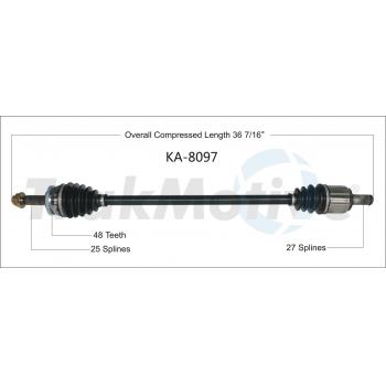 2016 Kia Rio CV Axle Shaft Front Right TrakMotive KA8097 image 1 of 3