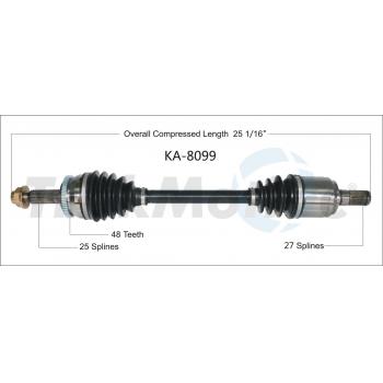 2016 Kia Rio CV Axle Shaft Front Left TrakMotive KA8099 image 1 of 3