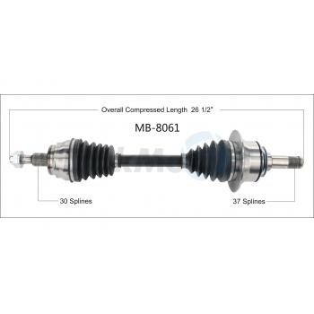 2015 Mercedes-Benz ML400 CV Axle Shaft Front Left TrakMotive MB8061 image 1 of 3
