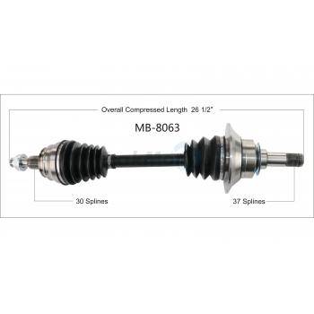 2015 Mercedes-Benz ML400 CV Axle Shaft Front Left TrakMotive MB8063 image 1 of 3