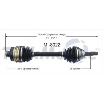 1991 Hyundai Sonata CV Axle Shaft Front Left TrakMotive MI8022 image 1 of 3