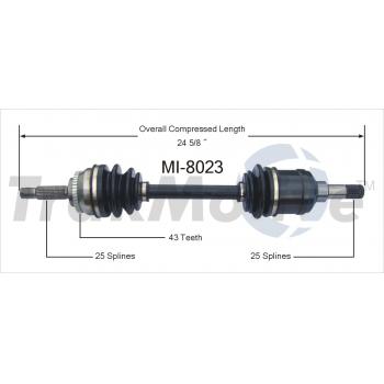 1997 Eagle Talon CV Axle Shaft Front Left TrakMotive MI8023 image 1 of 3