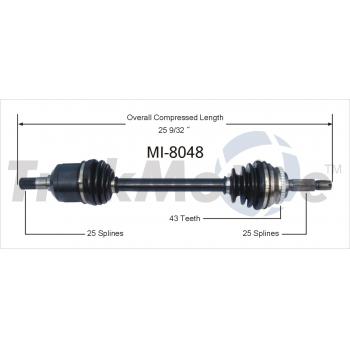 1997 Eagle Talon CV Axle Shaft Front Right TrakMotive MI8048 image 1 of 3