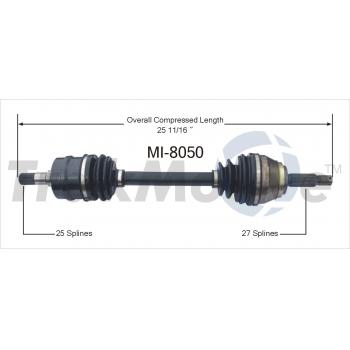 1992 Dodge Stealth CV Axle Shaft Front Right TrakMotive MI8050 image 1 of 3