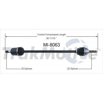 1988 Mitsubishi Tredia CV Axle Shaft Front Left TrakMotive MI8063 image 1 of 3
