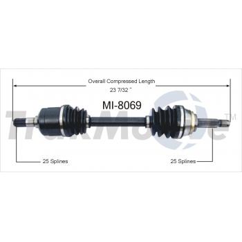 1988 Mitsubishi Tredia CV Axle Shaft Front Right TrakMotive MI8069 image 1 of 3