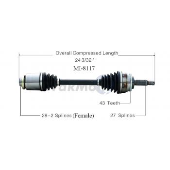 2002 Mitsubishi Diamante CV Axle Shaft Front Right TrakMotive MI8117 image 1 of 3